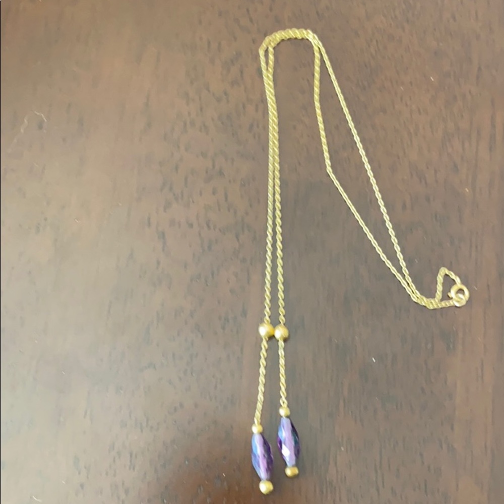 Vintage Gold and amethyst necklace